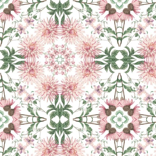 RoomMates Cottage Garden Kaleidoscope Peel & Stick Wallpaper